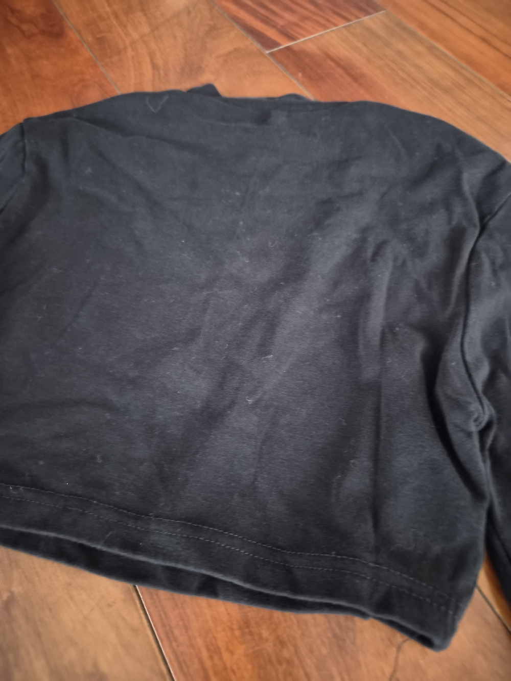 Black Long Sleeve Mock Neck Crop Top - Size XS - Picture 13 of 13